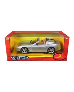 Hot Wheels Ferrari Super America Silver 1/18 Scale Diecast Model Car