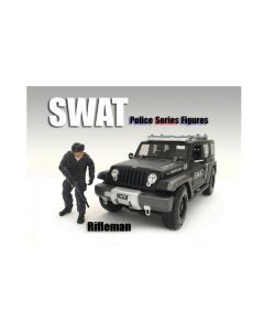 American Diorama SWAT Team Rifleman Figure - 1:18 Scale - Detailed Replica
