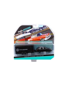 Maisto Porsche Cayenne & Car Trailer "Tow & Go" - 1/64 Scale Diecast (Black)