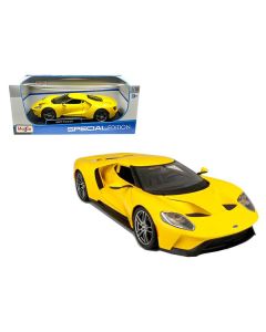 Maisto 2017 Ford GT Yellow 1/18 Scale Diecast Model Car