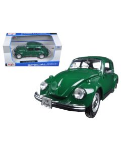 Maisto 1973 Volkswagen Beetle Green 1/24 Scale Diecast Model Car