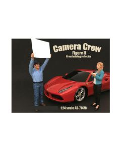 American Diorama Camera Crew Figure II - Reflector Assistant, 1:24 Scale, 3.25 Inch