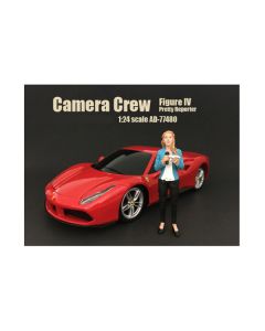American Diorama 77480 - "Pretty Reporter" Figure - 1:24 Scale - Miniature Camera Crew
