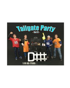 American Diorama Tailgate Party Set II - 4 Piece 1:18 Scale Figure Set