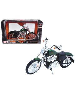 Maisto 2013 Harley-Davidson XL 1200V Seventy-Two Green Motorcycle 1/12 Scale Model