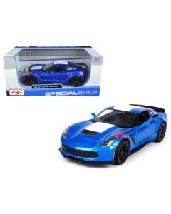 Maisto 2017 Chevrolet Corvette Grand Sport - Blue Metallic 1/24 Diecast Model Car (7-inch)