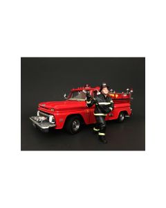 American Diorama Firefighter with Axe - 4-Inch Figurine for 1:18 Scale Models