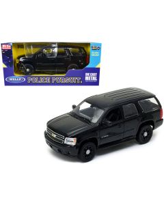 Welly 2008 Chevrolet Tahoe Unmarked Police Car Black 1/24 Scale Diecast Model