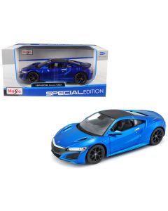 Maisto 2018 Acura NSX Blue with Black Top 1/24 Scale Diecast Model Car