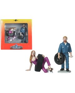 Motorhead Miniatures Val and Gary Tire Brigade Figurine Set 1/18 Scale - MH769