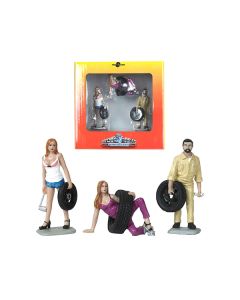 Motorhead Miniatures Val, Meg, and Gary Tire Brigade Figurine Set 1/24 Scale - MH774