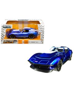 Jada 1969 Chevrolet Corvette Stingray ZL-21 - Blue w/ White Stripe, 1/24 Diecast Model