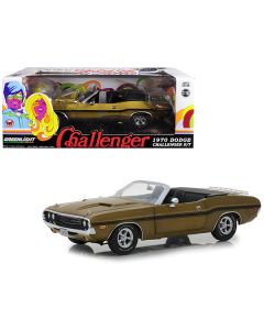 Greenlight 1970 Dodge Challenger R/T Convertible - Metallic Gold, Black Stripes, 1:18 Scale
