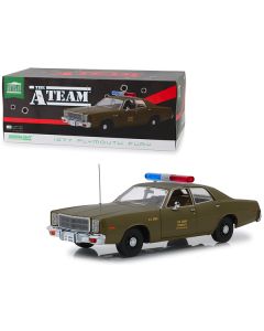 Greenlight 1977 Plymouth Fury U.S. Army Police - "The A-Team" TV Series (1983-1987) 1/18 Scale Diecast Model Car