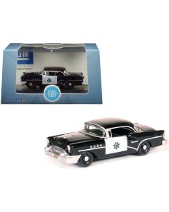 Oxford Diecast 1955 Buick Century CHP Black 1/87 HO Scale Model Car