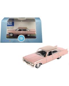 Oxford Diecast 1961 Cadillac Sedan DeVille - Metallic Pink - 1/87 HO Scale