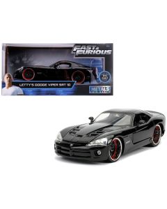 Jada Letty's Dodge Viper SRT 10 - Black Fast & Furious Movie Diecast Model Car - 1/24 Scale