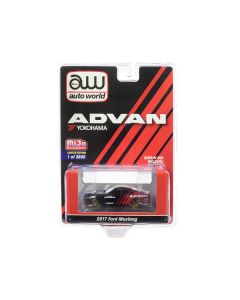 Auto World 2017 Ford Mustang "ADVAN Yokohama" - 1/64 Scale Diecast Model - Red & Black