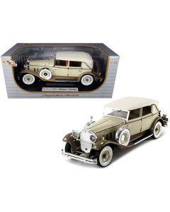 Signature Models 1930 Packard Brewster Diecast Car - Tan & Coffee Brown, 1/18 Scale