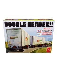 AMT Trailmobile Double Header Tandem Van Trailers - 1/25 Scale Model Kit (AMT1132)