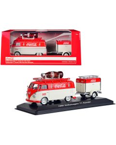 Motorcity Classics 1960 VW T1 Kombi Van with Coca-Cola Trailer - 1/43 Scale Diecast