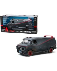 Greenlight 13567 GMC Vandura 'The A-Team' Black Weathered Diecast Model Car 1/18 Scale