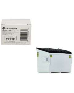 First Gear 90-0581 White Refuse Trash Bin 1/34 Scale Diecast Model