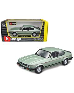Bburago 1982 Ford Capri - Light Green Metallic 1/24 Diecast Model Car (MPN: 21093grn)