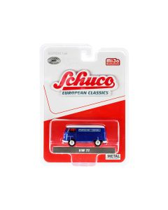 Schuco VW T1 Panel Bus "Porsche Diesel" Blue/White - 1/64 Scale Diecast Model