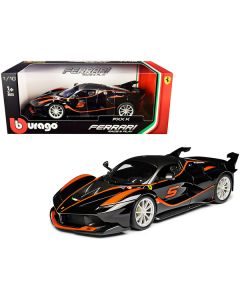 Bburago Ferrari FXX-K #5 Fu Songyang 1/18 Diecast Model - Black/Gray/Orange