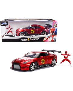 Jada 2009 Nissan GT-R (R35) Candy Red & Red Ranger Figurine 1/24 Diecast Model Car