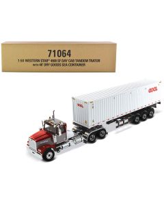 Western Star 4900 SF Day Cab Truck & 40' OOCL Container - 1/50 Scale Diecast Model