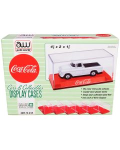 Auto World Coca-Cola Display Cases (6-Pack) - 1/64 Scale - Keep Your Collection Pristine!