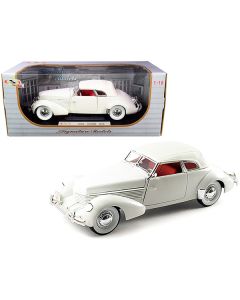 Signature Models 1936 Cord 810 Coupe - White with Red Interior 1:18 Scale Diecast Car