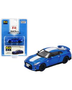 Era Car Nissan GT-R RHD Bayside Blue 50th Anniversary Edition 1/64 Diecast Model (Limited 1200)