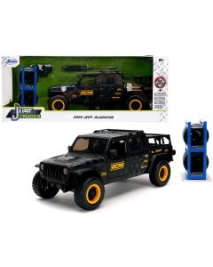Jada 2020 Jeep Gladiator "B&M" Black Pickup Truck 1/24 Scale Diecast Model with Extra Wheels