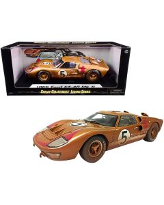 Shelby Collectibles 1966 Ford GT-40 MK II #5 Gold (Dirty Version) 1:18 Diecast Model Car (SC430)