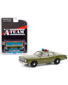 Greenlight 1977 Plymouth Fury "U.S. Army Police" A-Team (1983-1987) 1/64 Diecast Model