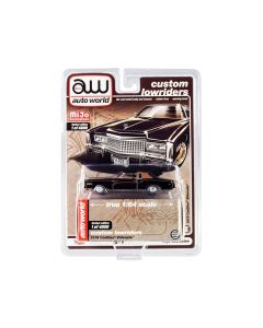 Auto World 1975 Cadillac Eldorado Lowrider - Black/Brown Vinyl Top - 1/64 Diecast (Limited Edition)