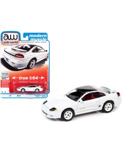 Auto World 1992 Dodge Stealth R/T Twin Turbo - White/Black Top, Red Interior - 1/64 Scale Diecast - Limited Edition