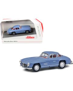 Schuco Mercedes-Benz 300 SL - Blue/Red Interior - 1/64 Scale Diecast