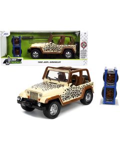 Jada 1992 Jeep Wrangler - Tan & Brown 'Just Trucks' Diecast (1/24 Scale) with Extra Wheels