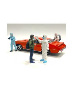 American Diorama Hazmat Crew Figurine VI - 1/24 Scale - 3 Inch Hand-Painted Poly-Resin