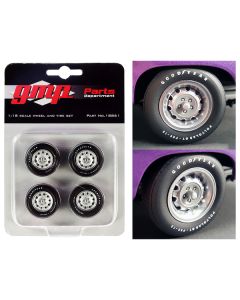 GMP 18861: 1/18 Scale Muscle Car Rally Wheels & Tires Set - Dodge Coronet Super Bee Replica