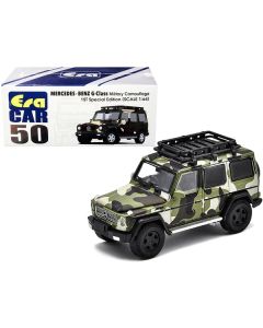 Era Car Mercedes-Benz G-Class with Roof Rack, Military Camouflage, 1/64 Diecast