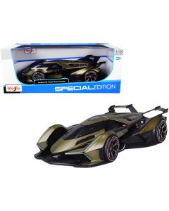 Maisto Lamborghini V12 Vision Gran Turismo - 1/18 Scale Matt Green Diecast Model