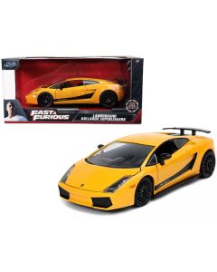 Jada Fast & Furious Lamborghini Gallardo Superleggera - 1/24 Diecast Model Car - Yellow with Black Stripes