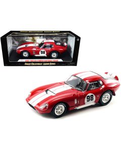 Shelby Collectibles 1965 Cobra Daytona Coupe #98 - Red w/ White Stripes 1/18 Diecast Model (SC131)