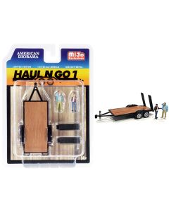 American Diorama Haul N Go 1 Trailer & Figurines Set - 1/64 Scale Diecast - 4.25" Trailer