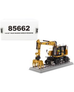 CAT Caterpillar M323F Railroad Wheeled Excavator - High Line Series 1/50 Diecast Model - Diecast Masters